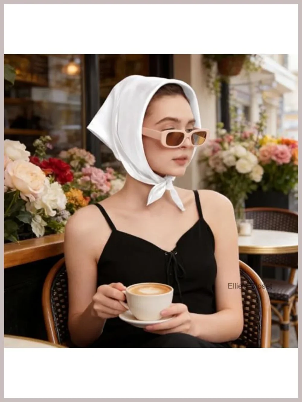 Women's Satin Square Scarf Silk-like Bandana for Head, Neck, Handbag Wrap,